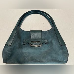 Vintage blue leather Tods handbag